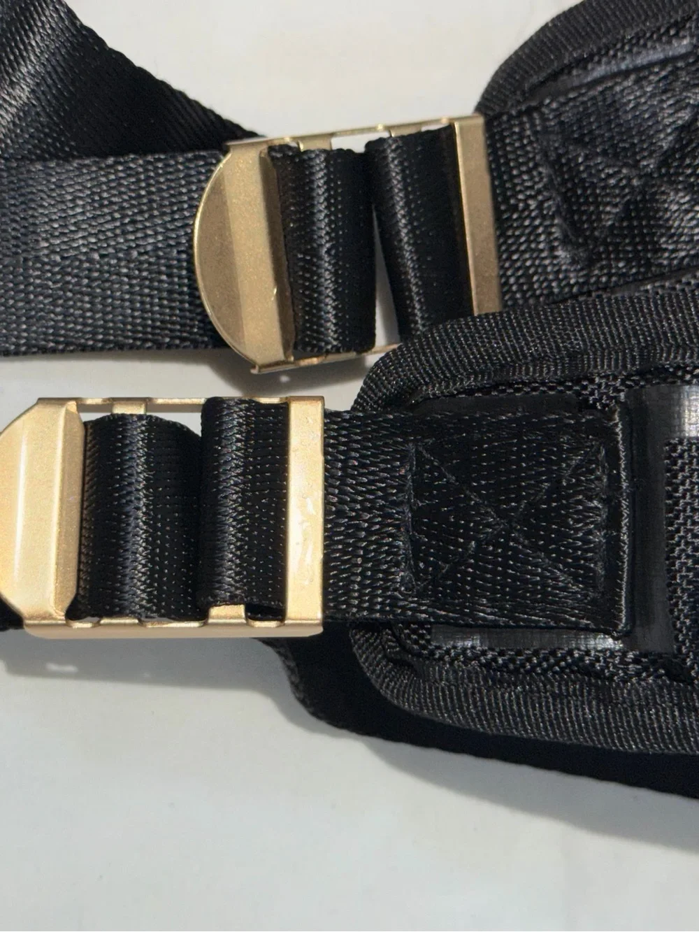 Versace Parfums Black Nylon Backpack Gold Logo NWOT Cinch Drawstring Travel Bag